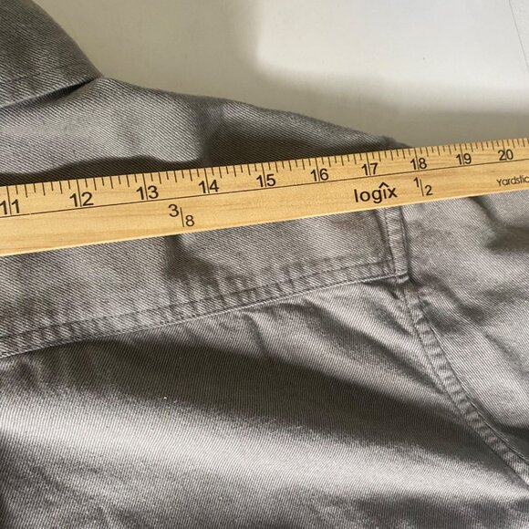 Eddie Bauer Classic Fit Shirt Mens Size M Gray Cotton Button Up Long Sleeves - Picture 6 of 10